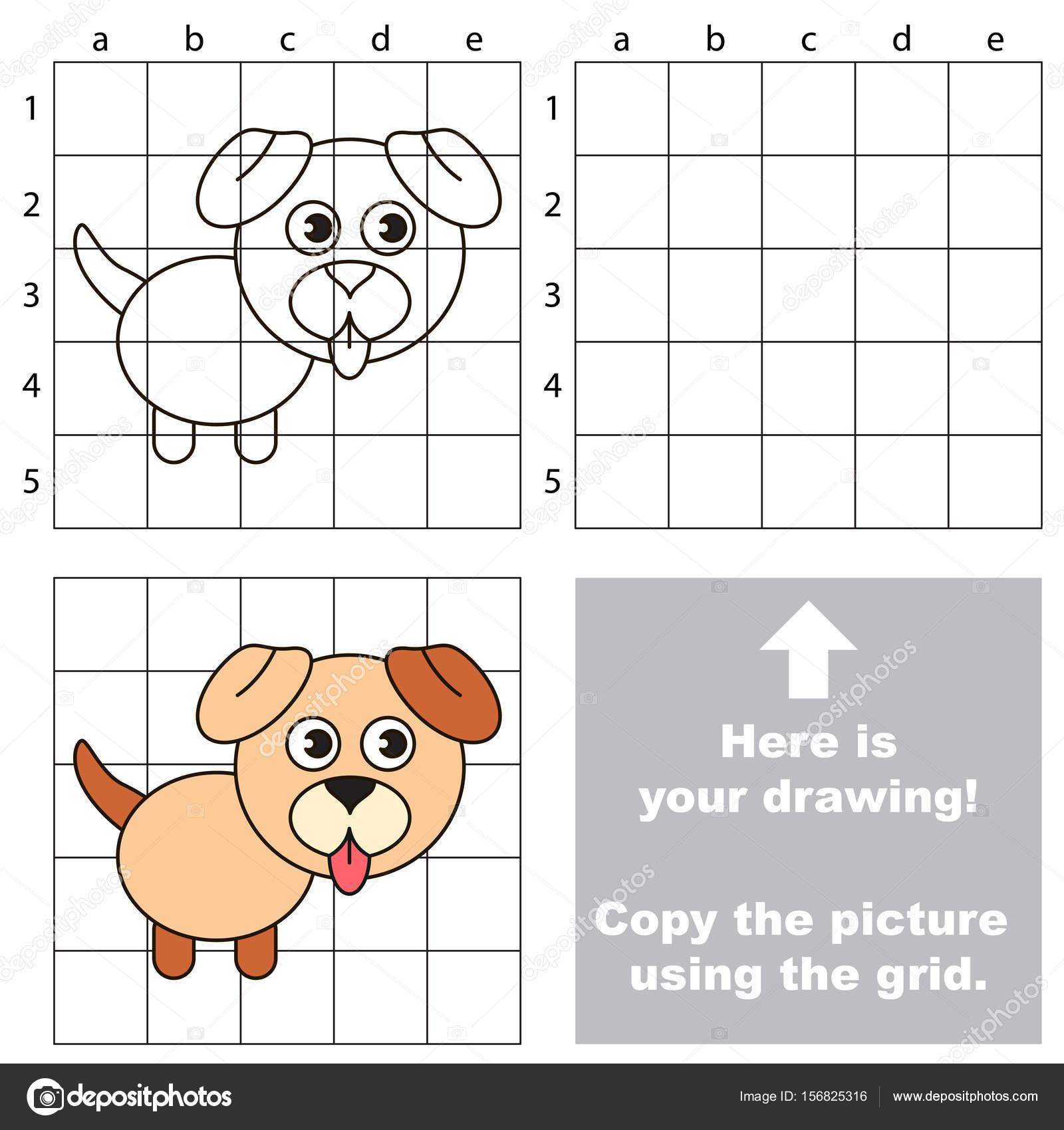 Copy Picture Using Grid Lines Simple Educational Game
