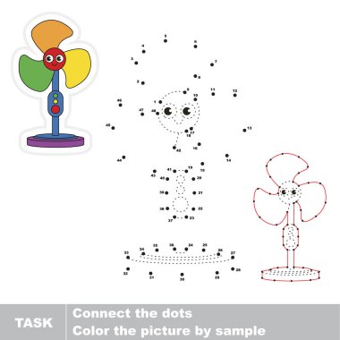 Komik Fan. Nokta nokta eğitim oyun çocuklar için.
