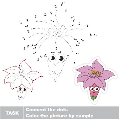 Funy Lilly. Nokta nokta eğitim oyun çocuklar için.