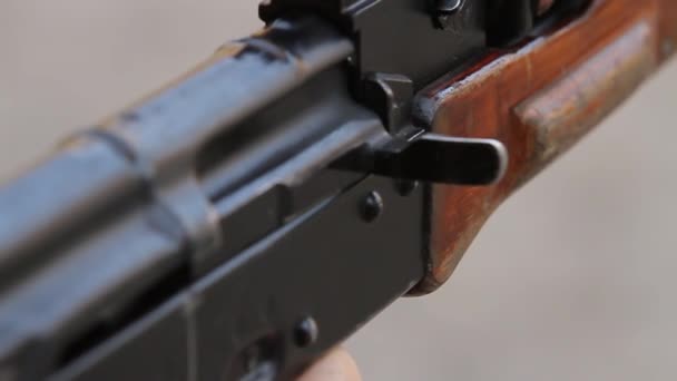 Shot of the AK. — Stock Video