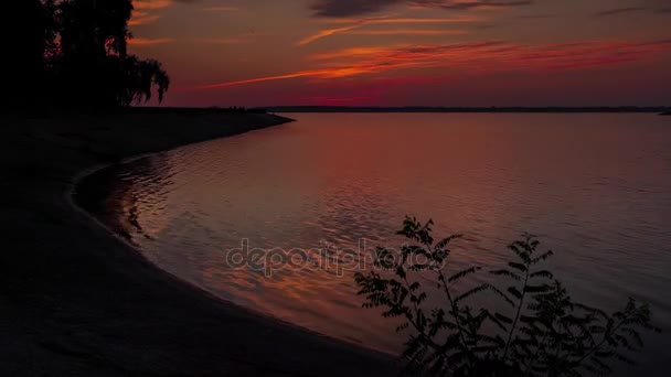 Alba con vista sul faro . — Video Stock