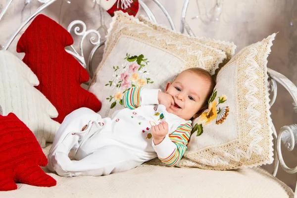 Baby among toys — Stock Photo, Image