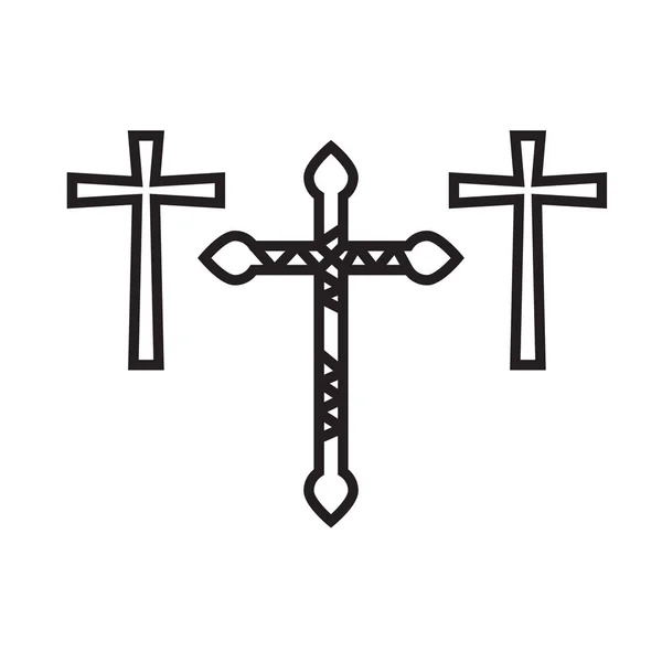 Ornate christian cross vector — Stock Vector