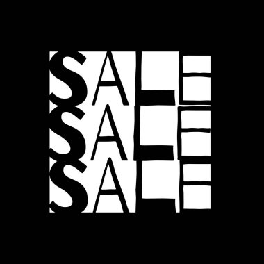 Siyah Cuma satış kartpostal tasarım