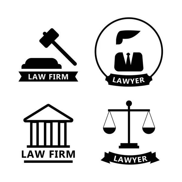 Law and justice thin line vector logo — Stock Vector