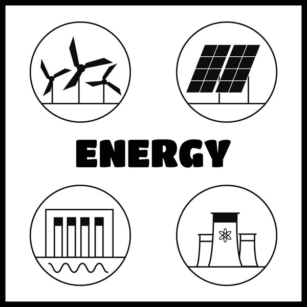 Τύπων παραγωγής ενέργειας — Διανυσματικό Αρχείο