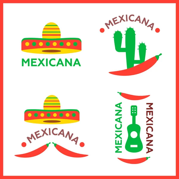 Logo comida mexicana — Vector de stock