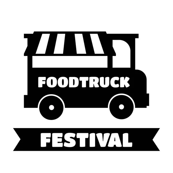 Food truck festival emblemi — Vettoriale Stock