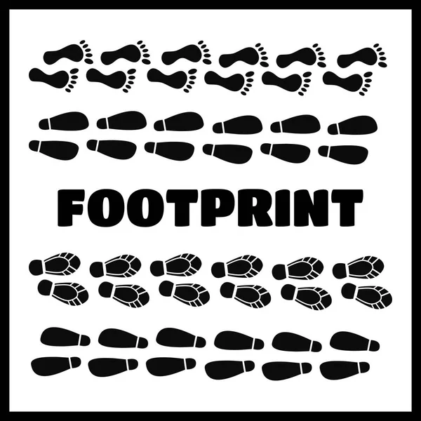 Shoes imprints set — Stock Vector