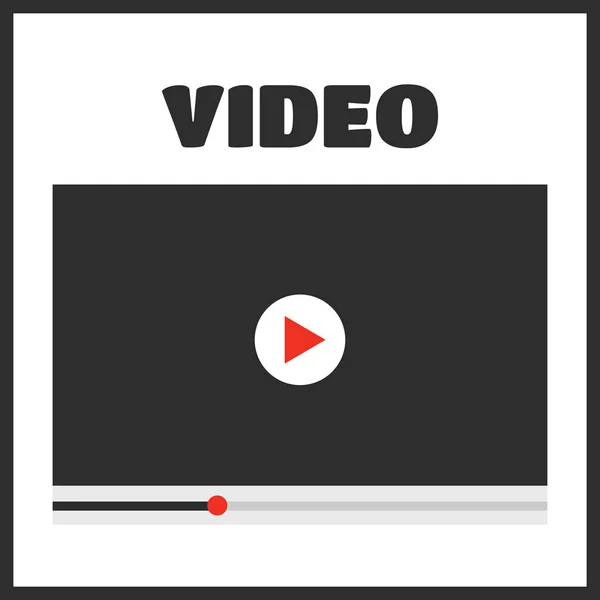 Συσκευή αναπαραγωγής βίντεο για web, εικονογράφηση φορέας — Διανυσματικό Αρχείο