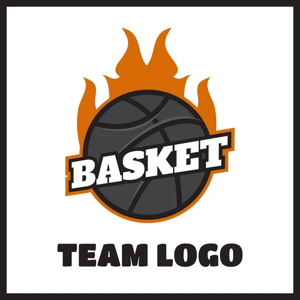 Modello di emblema torneo di basket — Vettoriale Stock