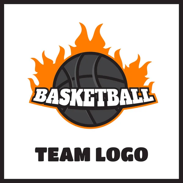 Modello di emblema torneo di basket — Vettoriale Stock