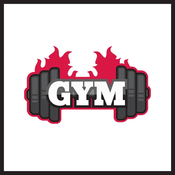 Fitness-Emblem, Etikett, Abzeichen, Logo — Stockvektor