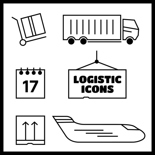 Conjunto de iconos logísticos — Vector de stock