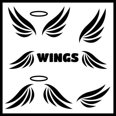 Beyaz arkaplanda izole edilmiş kanatlar