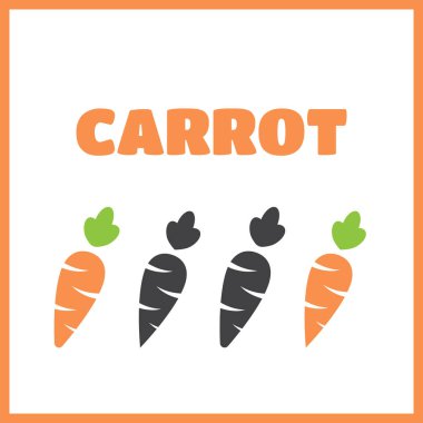 Havuç vektör simge çizgi film