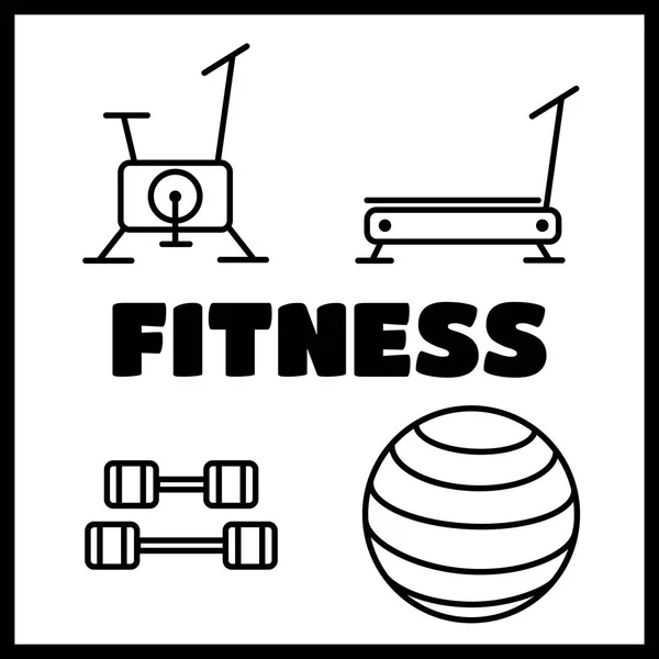 Fitness oefening fitnessapparatuur — Stockvector