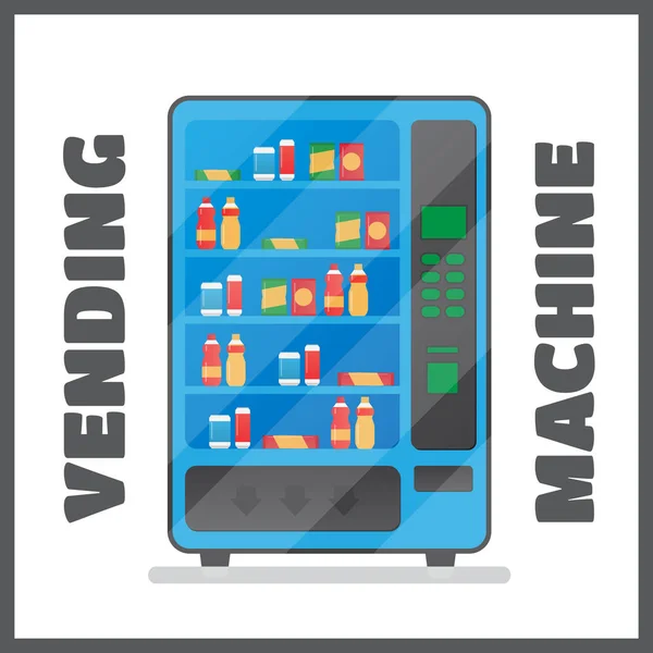 Торговий автомат з закусками та напоями — стоковий вектор