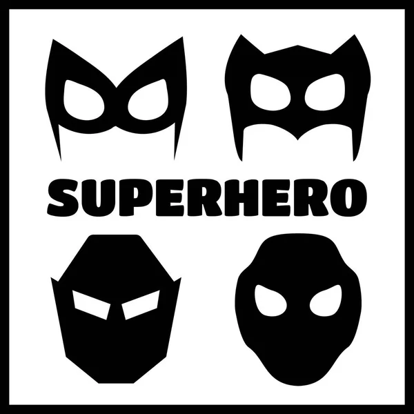 Super hero masks set. — Stock Vector