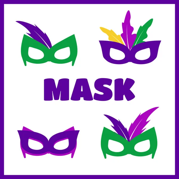 Máscara Mardi Gras —  Vetores de Stock