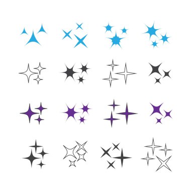 Sparkles simgeler kümesi vektör. Sparkles işareti vektör