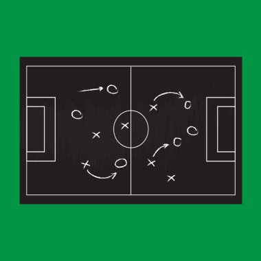Tahtaya izole futbol ya da futbol oyunu strateji planı tex