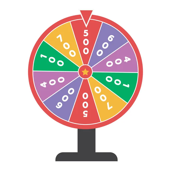 Wheel of fortune vektoros illusztráció. Fortune vektor jele — Stock Vector