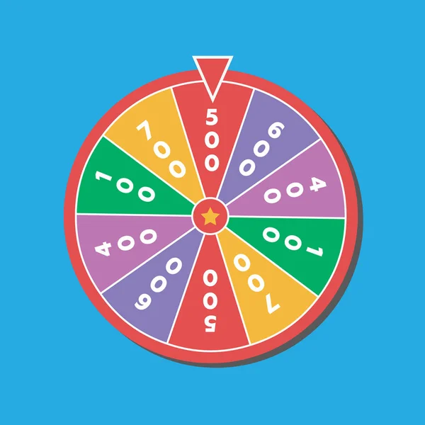 Roda da fortuna ilustração vetorial. Símbolo do vector de roda — Vetor de Stock