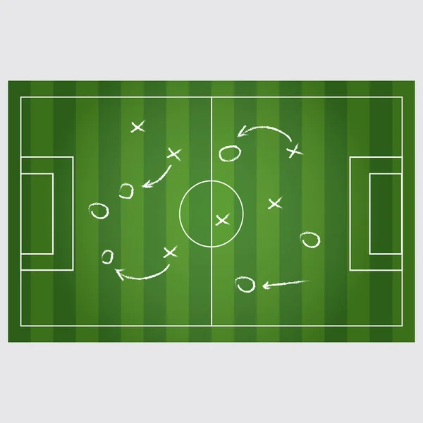 Estrategia de fútbol signos vector ilustración. Estrategia de fútbol v — Archivo Imágenes Vectoriales