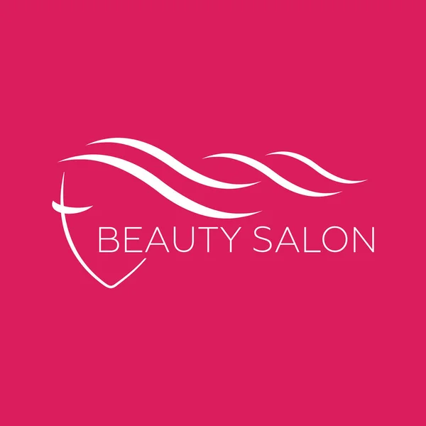 Piękna kobieta wektor logo szablon dla salon fryzjerski, pięknoś — Wektor stockowy