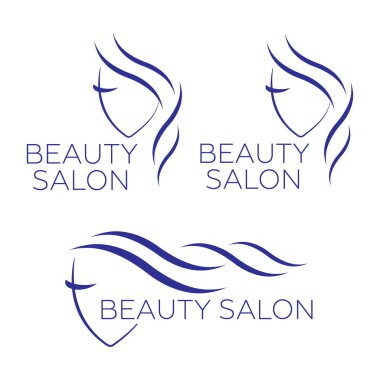 Güzel kadın vektör logo şablonu için Kuaför Salonu, güzellik salo