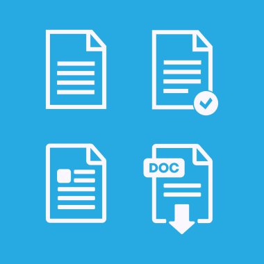 Dosya Simgeleri. Dosya Simgeleri satır biçimi illüstrasyonu