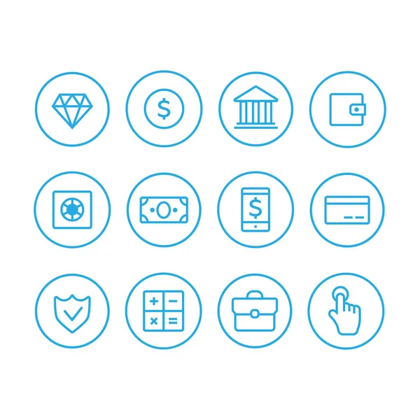 Finance icons. Finance icons line style — Stock Vector