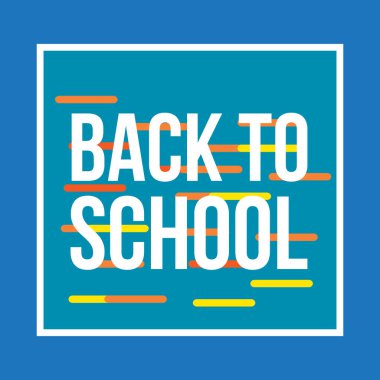 Metin vektör ile poster okul için geri. Geri okul vektör için