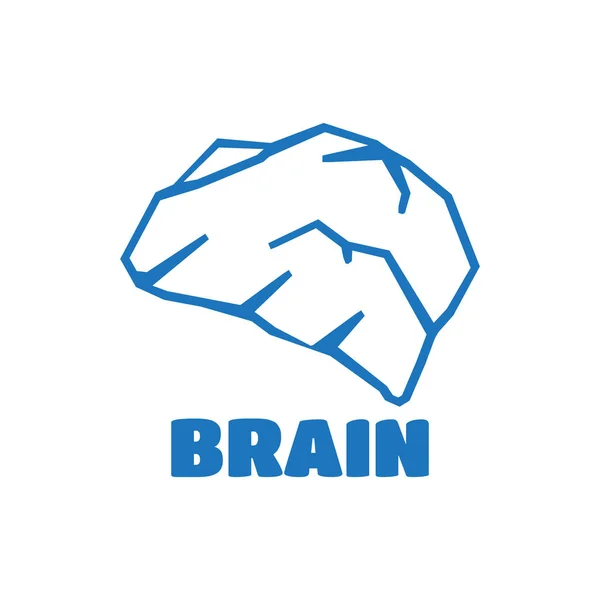 Buntes Gehirn niedriges Polygon, Idee Konzept Hintergrunddesign — Stockvektor