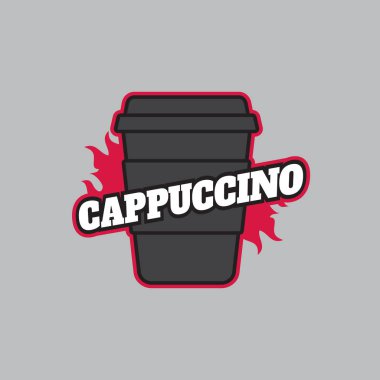 Kapuçino ve espresso logo vektör