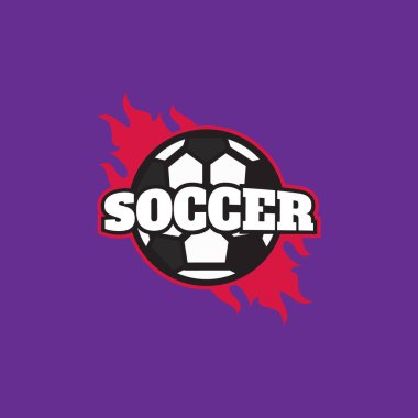 Futbol ya da futbol vintage etiket, logo vektör