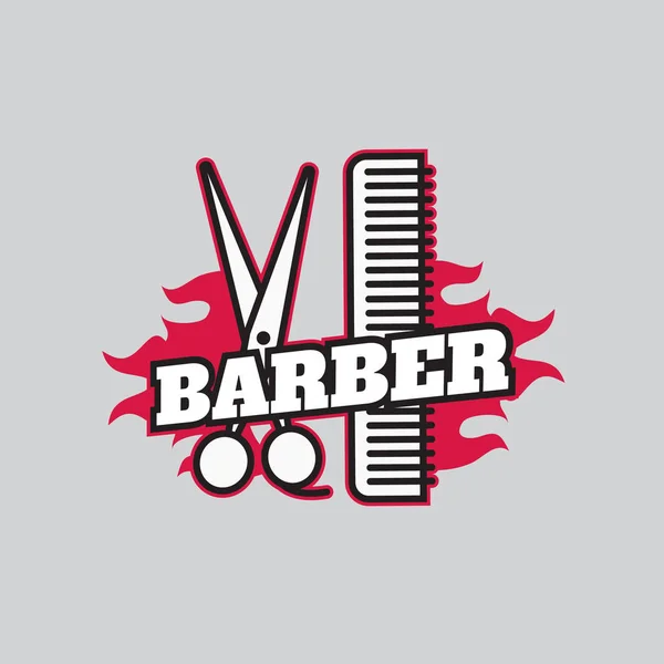 Retro barber shop logo, popisky a vintage vektor — Stockový vektor