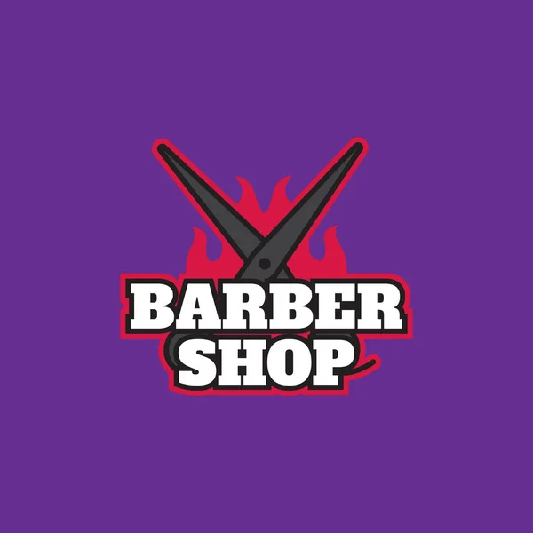 Logotipo de barbearia retro, rótulos e emblemas vetor vintage —  Vetores de Stock