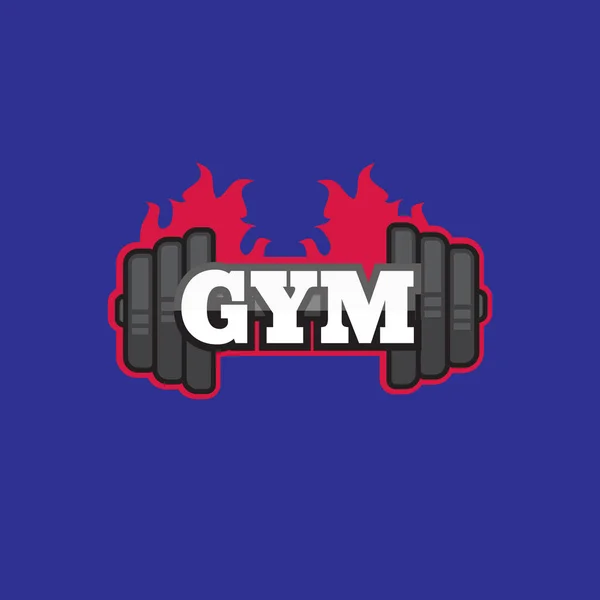 Fitness embleem, label, badge logo Gym club — Stockvector