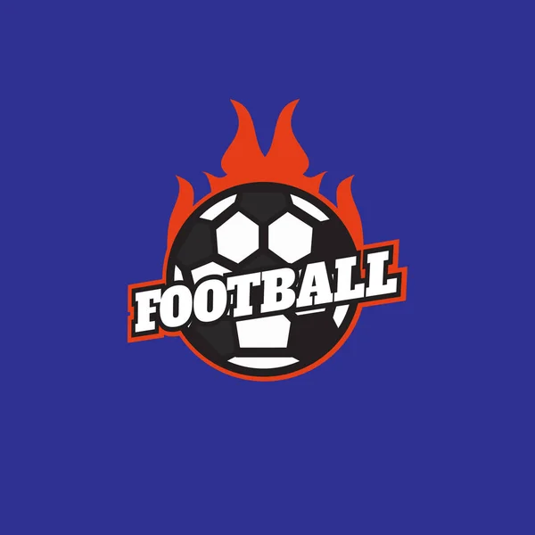 Voetbal of de voetbal vintage etiket, logo vector — Stockvector