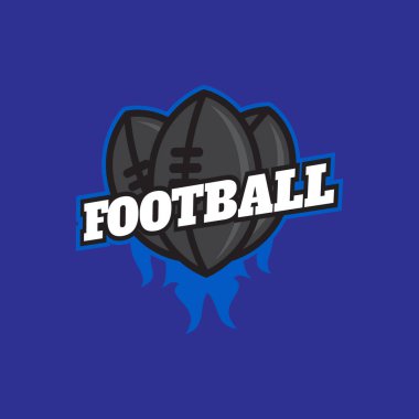 Amerikan futbolu logo vintage etiket vektör rozeti