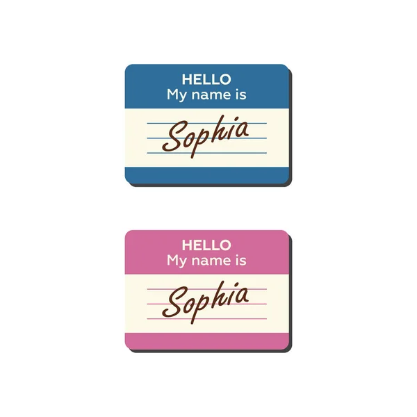 Hello My Name Is... Introduction cards, labels and badges set. — Stock Vector