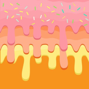 Pembe sır damlama. Gla damlayan çörek ile arka plan