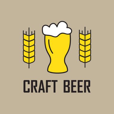 Basit zanaat bira bira logo eps 10