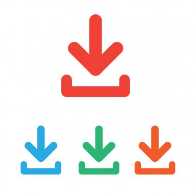 Download Icon beyaz zemin üzerine