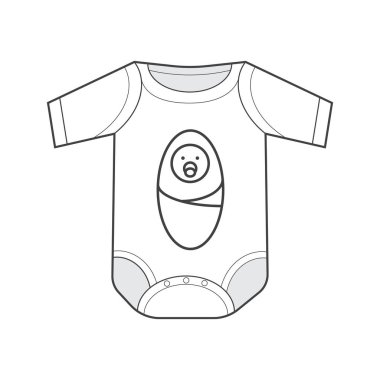 Ağlayan vektör bebek toddler süt şişesi ile