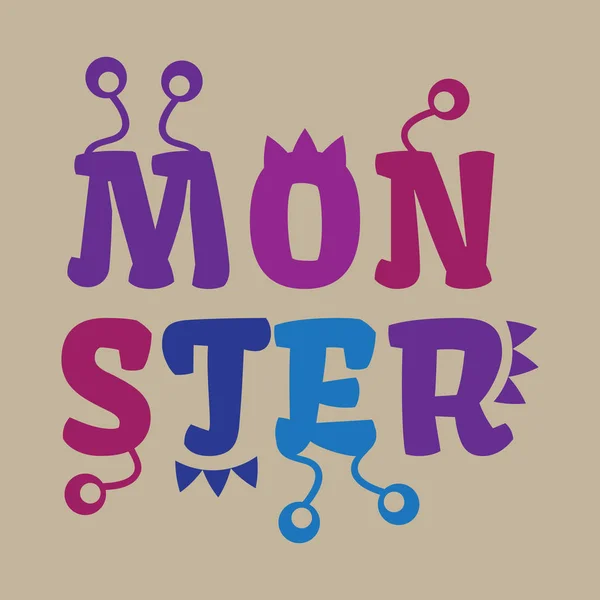 Halloween black monster silhouettes.monster set for hallowee — Stockvektor