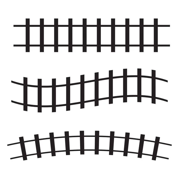Éléments vectoriels de construction de voies ferrées et ferroviaires . — Image vectorielle
