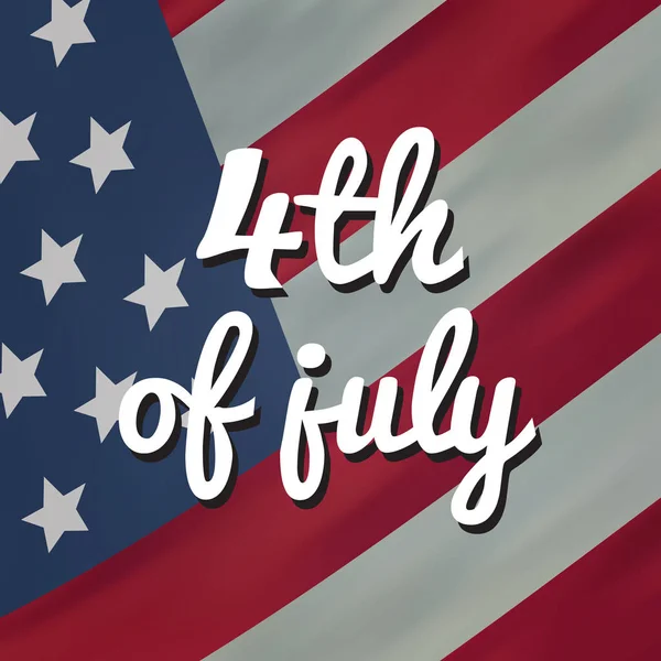 4 de Julho, Dia da Independência dos Estados Unidos — Vetor de Stock